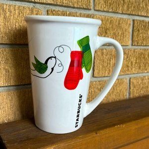 STARBUCKS 2011 Holiday Collection Dove/Bird & Mittens Coffee/Tea MUG 21 Oz